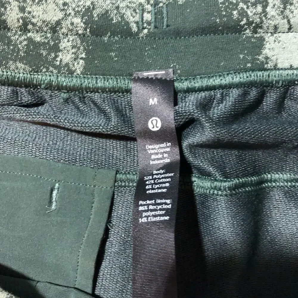 Lululemon city sweat jogger 29” French terry astral smoked spruce green fern M
